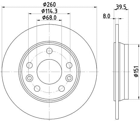 Bremžu diski HELLA 8DD 355 133-761 1