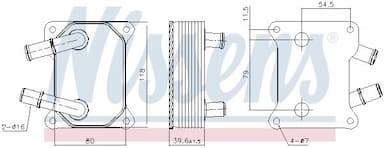 Eļļas radiators, Motoreļļa NISSENS 90897 5