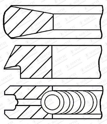 Virzuļa gredzenu komplekts GOETZE ENGINE 08-108000-10 1