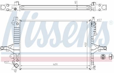 Radiators, Motora dzesēšanas sistēma NISSENS 65553A 6