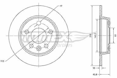 Bremžu diski TOMEX Brakes TX 70-16 1