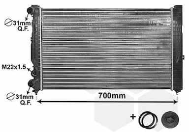 Radiators, Motora dzesēšanas sistēma VAN WEZEL 03002123 1