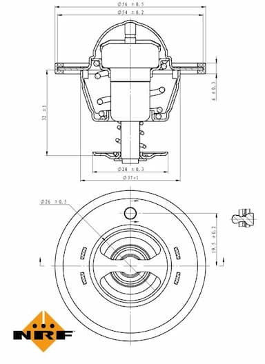 Termostats, Dzesēšanas šķidrums NRF 725180 5