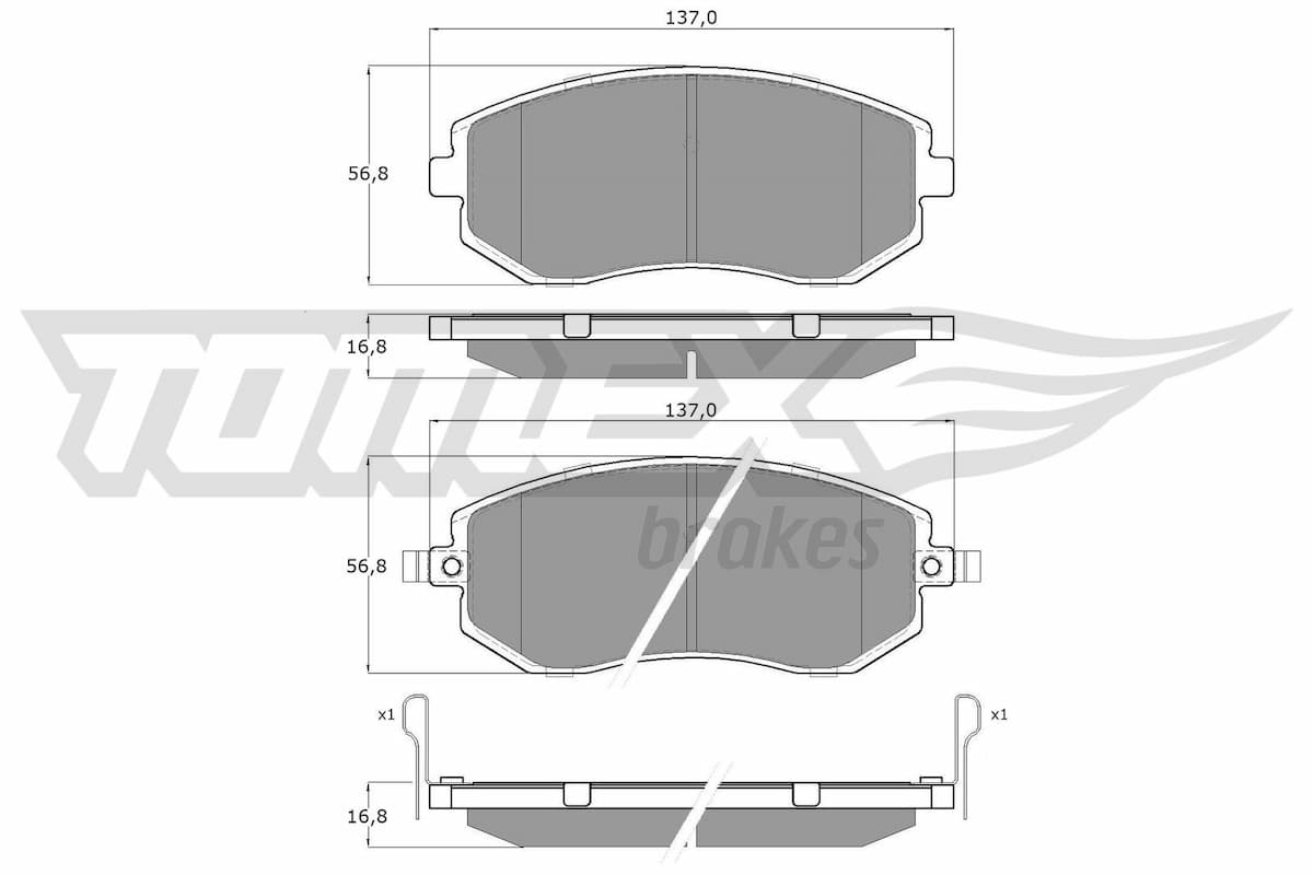 Bremžu uzliku kompl., Disku bremzes TOMEX Brakes TX 15-36 1