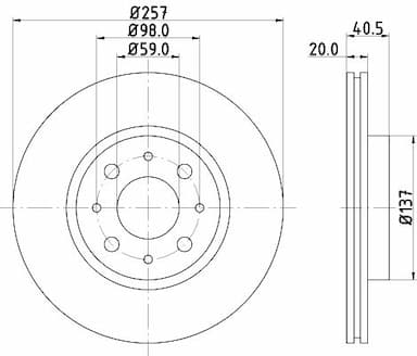 Bremžu diski HELLA 8DD 355 103-871 4