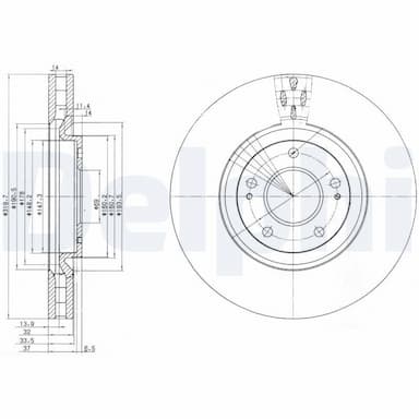 Bremžu diski DELPHI BG3988 1