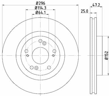 Bremžu diski HELLA 8DD 355 116-101 4