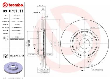 Bremžu diski BREMBO 09.D751.11 1