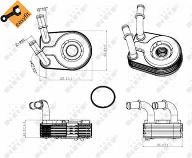 Eļļas radiators, Motoreļļa NRF 31321 5