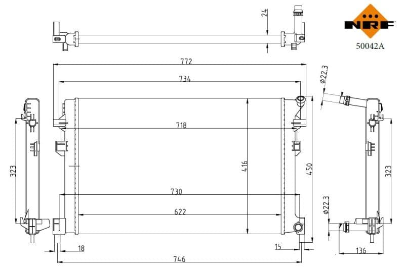 Radiators, Motora dzesēšanas sistēma NRF 50042A 1