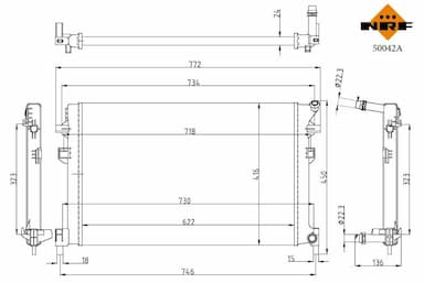 Radiators, Motora dzesēšanas sistēma NRF 50042A 1