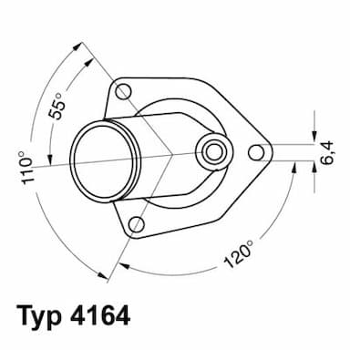 Termostats, Dzesēšanas šķidrums BorgWarner (Wahler) 4164.92D 1