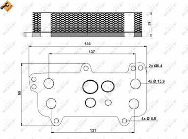 Eļļas radiators, Motoreļļa NRF 31171 5