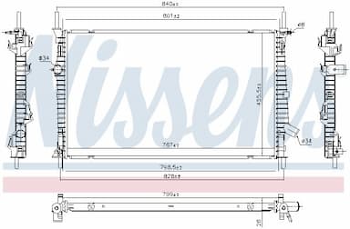 Radiators, Motora dzesēšanas sistēma NISSENS 606537 5