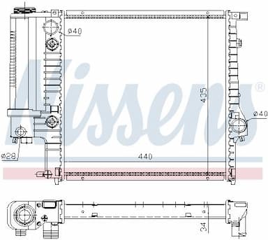 Radiators, Motora dzesēšanas sistēma NISSENS 60613A 5