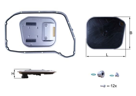 Hidrofiltrs, Automātiskā pārnesumkārba KNECHT HX 189KIT 1