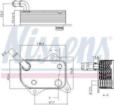 Eļļas radiators, Motoreļļa NISSENS 90711 6