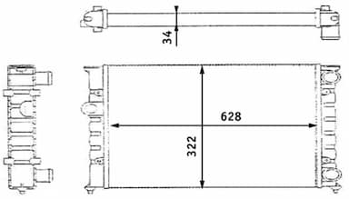 Radiators, Motora dzesēšanas sistēma MAHLE CR 348 000S 1