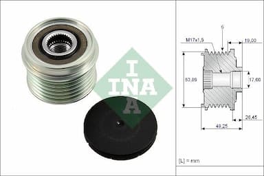 Ģeneratora brīvgaitas mehānisms INA 535 0233 10 1