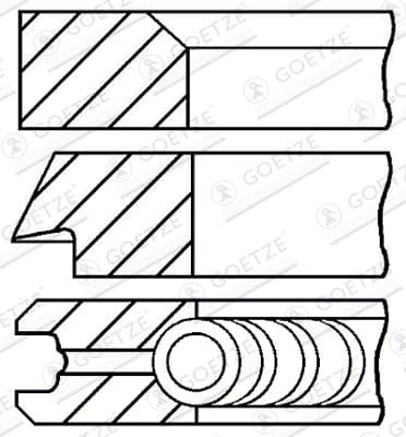 Virzuļa gredzenu komplekts GOETZE ENGINE 08-209800-00 1