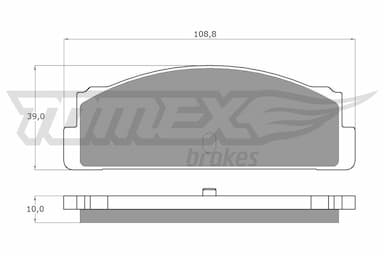 Bremžu uzliku kompl., Disku bremzes TOMEX Brakes TX 10-24 1