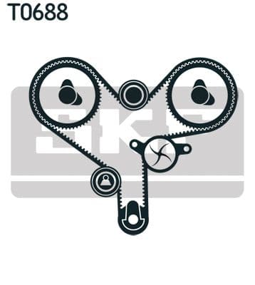 Ūdenssūknis + Zobsiksnas komplekts SKF VKMC 95628 2