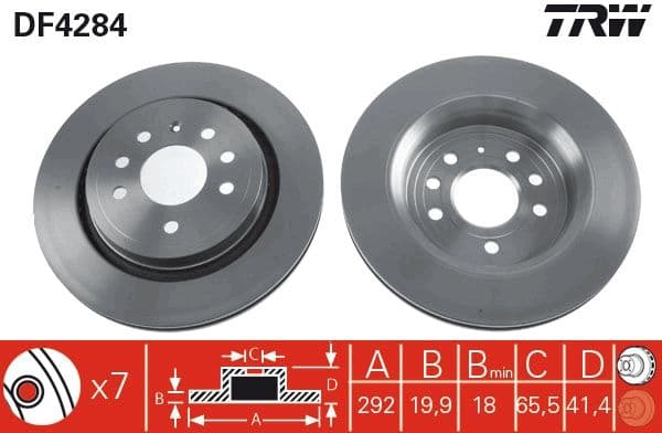 Bremžu diski TRW DF4284 1