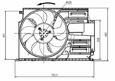 Ventilators, Motora dzesēšanas sistēma NRF 47922 5