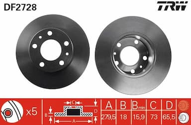 Bremžu diski TRW DF2728 1