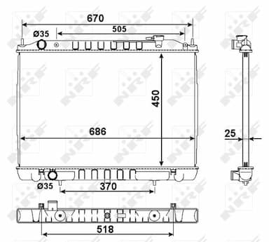 Radiators, Motora dzesēšanas sistēma NRF 58418 1