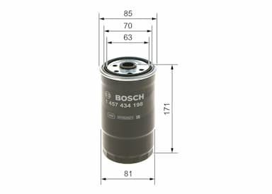 Degvielas filtrs BOSCH 1 457 434 198 5