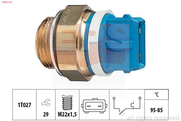 Termoslēdzis, Radiatora ventilators EPS 1.850.122 1