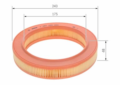 Gaisa filtrs BOSCH 1 457 429 050 5