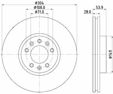 Bremžu diski HELLA 8DD 355 125-411 1