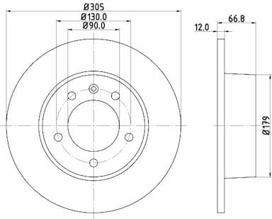 Bremžu diski HELLA 8DD 355 108-291 4