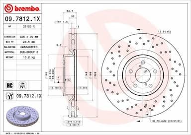 Bremžu diski BREMBO 09.7812.1X 1