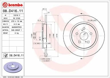 Bremžu diski BREMBO 08.D416.11 1