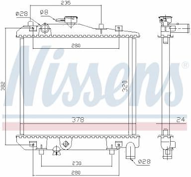 Radiators, Motora dzesēšanas sistēma NISSENS 62505 5