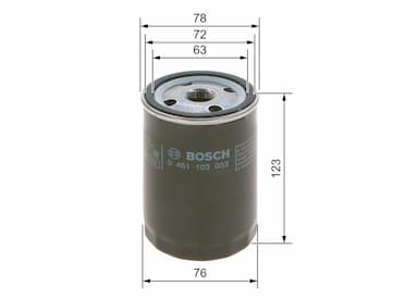 Eļļas filtrs BOSCH 0 451 103 033 5