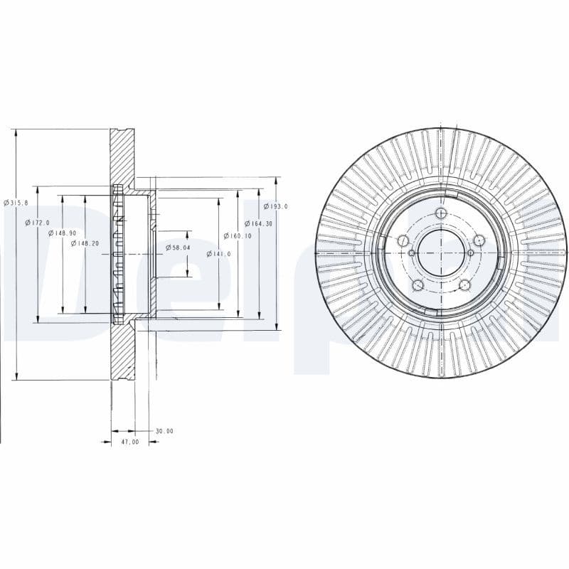 Bremžu diski DELPHI BG9105 1