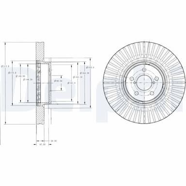 Bremžu diski DELPHI BG9105 1