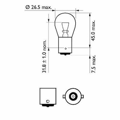 Kvēlspuldze PHILIPS 12498VPB2 3