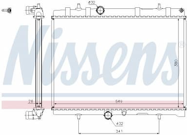 Radiators, Motora dzesēšanas sistēma NISSENS 63606A 6