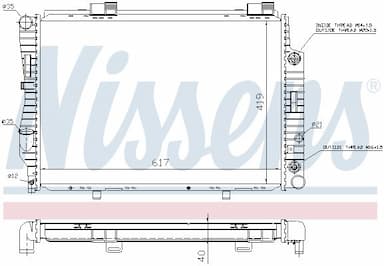 Radiators, Motora dzesēšanas sistēma NISSENS 62739A 5