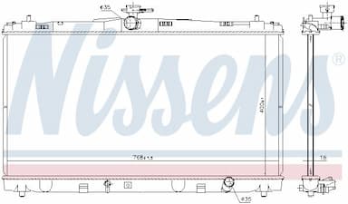 Radiators, Motora dzesēšanas sistēma NISSENS 646935 5