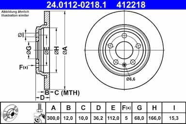 Bremžu diski ATE 24.0112-0218.1 1