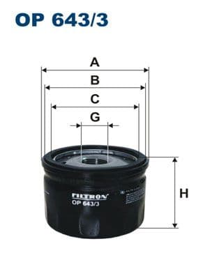 Eļļas filtrs FILTRON OP 643/3 1