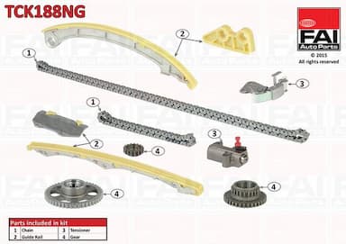 Sadales vārpstas piedziņas ķēdes komplekts FAI AutoParts TCK188NG 1