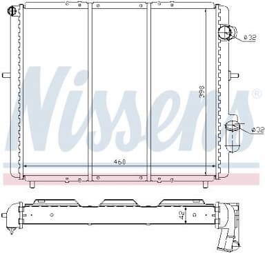 Radiators, Motora dzesēšanas sistēma NISSENS 639461 5