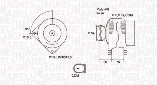 Ģenerators MAGNETI MARELLI 063731904010 1